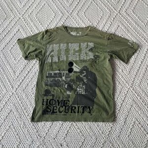 Vintage Hick Home Security Military Green Men’s Tee Shirt